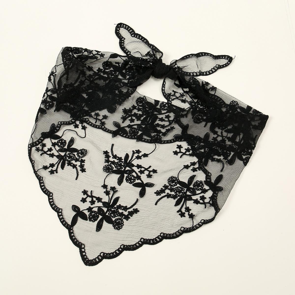 

Женский кружевной платок для волос, женские ретро-треугольные повязки для волос, элегантные головные уборы для девочек, аксессуары для волос