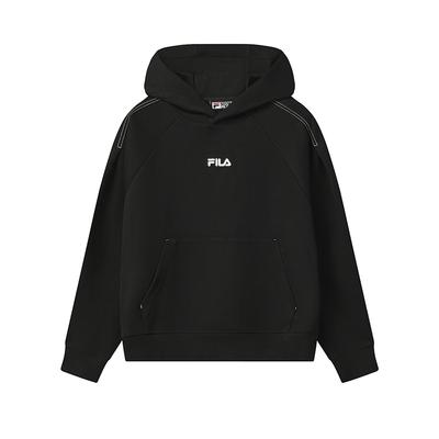 Fila Original Knitted Hooded Pullover Loose Long Sleeve Sweatshirt Unisex Sweatshirt F51U549205F-BK