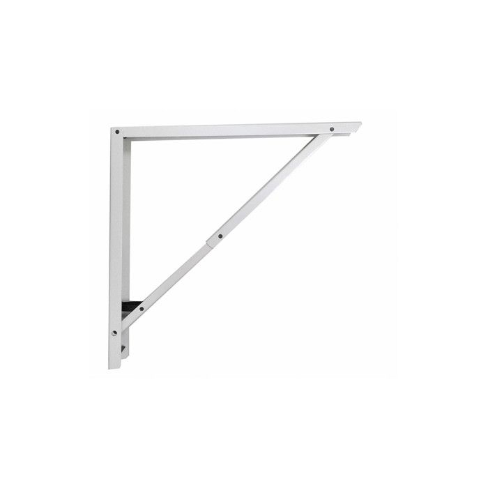 Équerre en acier pliable avec abat-jour blanc 40 x 40 cm