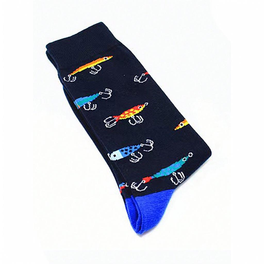 Unisex Cotton Long Socks for Men and Women - Trendy Printed Design for Daily Wear