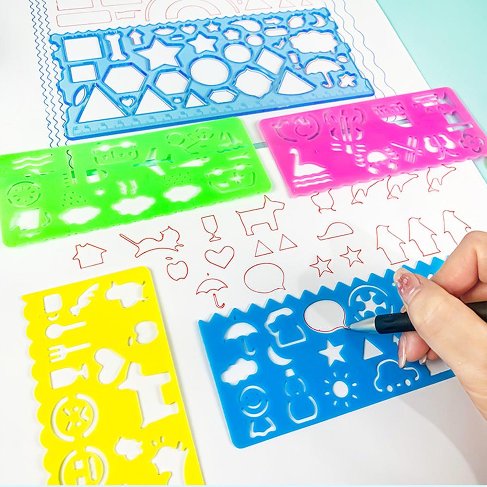 7-in-1 Spirograph Stencil Drawing Ruler Set For Children