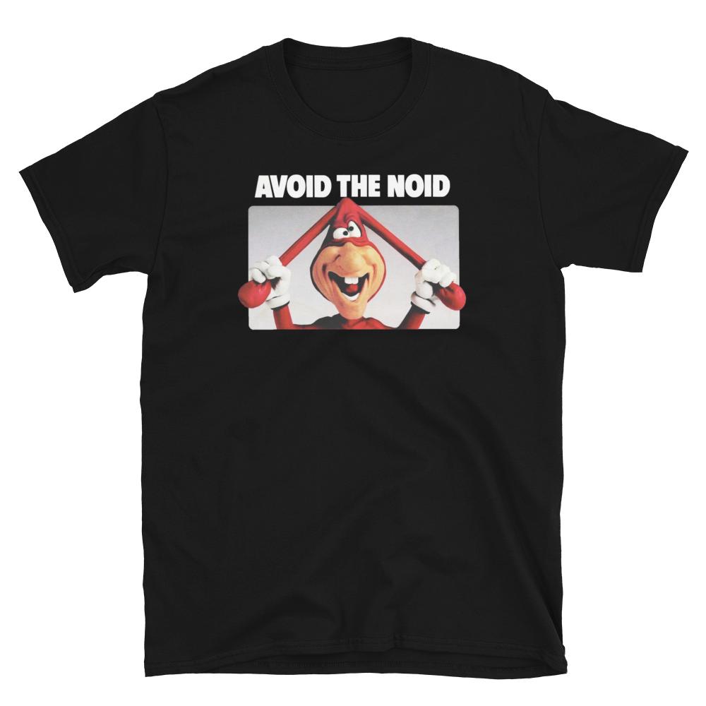 Avoid the Noid 1980s Classic Dominoes Pizza Printed T-shirt S