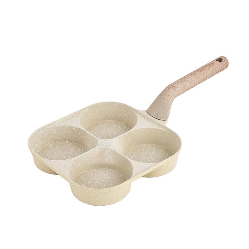 Non-stick Maifan Stone Four-Hole Egg and Burger Pan Gas Stove Fit