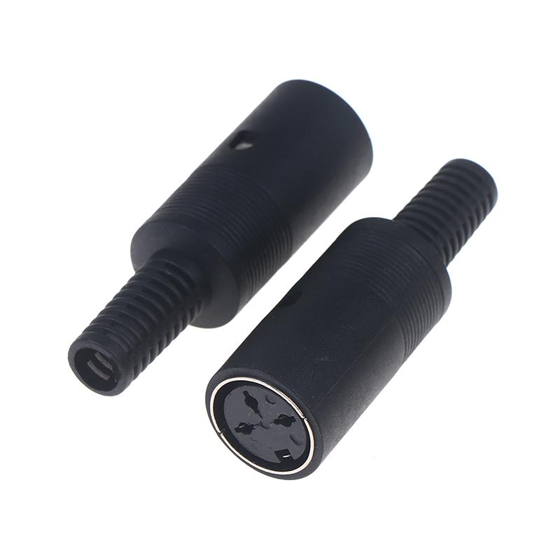 2 шт. 3-контактный 4-контактный 5-контактный 6-контактный 7-контактный 8-контактный штекер/разъем Din с пластиковой ручкой Кабельный разъем для клавиатуры Адаптер Ps2 DIY Аксессуары 3pins socket