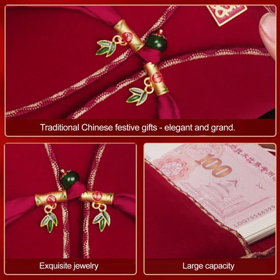 Chinese Red Envelopes for Wedding Large Traditional Red Pocket Lucky Money Hong Bao for Newlyweds Bride Groom