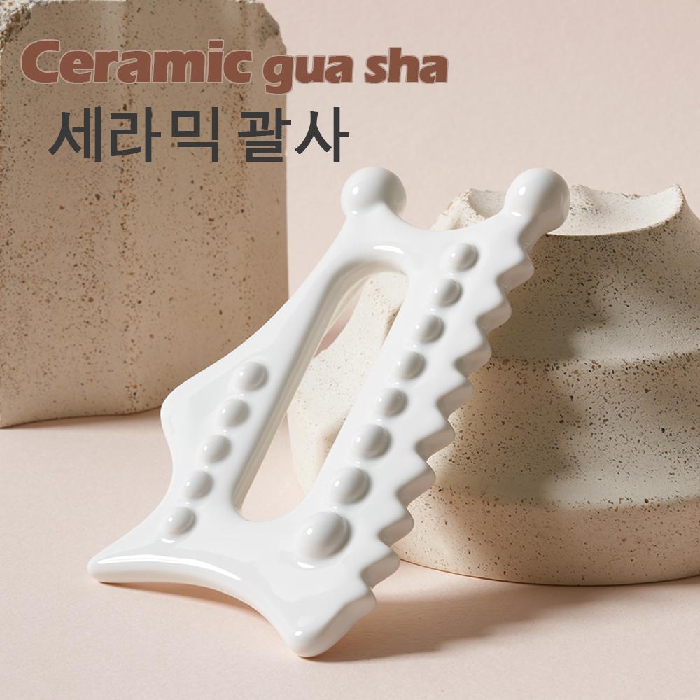 Ceramic Gua Sha Massage Tool Face and Body Guasha Lymphatic Muscle Relief Massage Guasha Board
