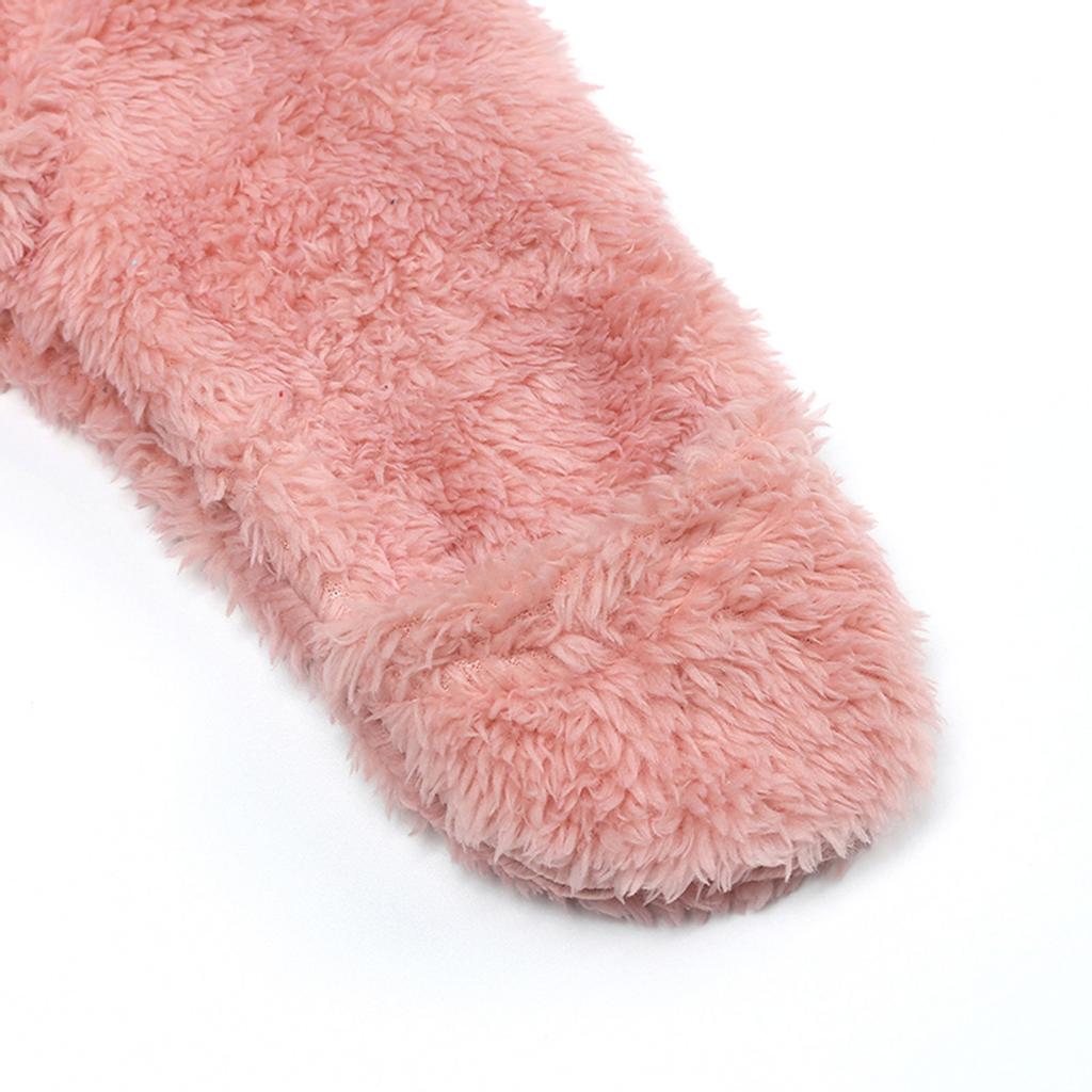 Newborn Baby Boys Winter Fleece Jumpsuit Solid Hooded Romper Zipper Coat Outwear