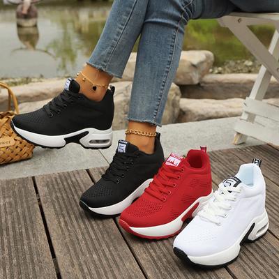 Women's Air Cushion Sports Shoes Breathable and High Height Sports Shoes Casual Outdoor Walking Sports Shoes