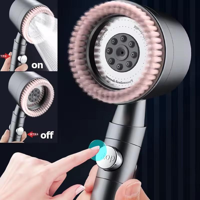 9 IN 1 Turbocharged Bathroom Shower Head 5 Modes High Pressure Water Saving Sprayer Supercharged Handheld Showerhead With Filter