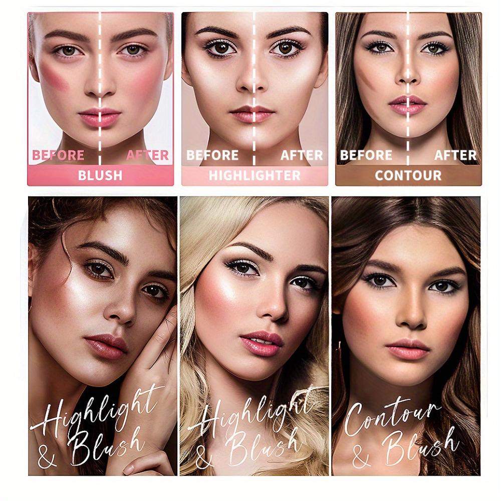 Rouge-Highlighting- und Konturierungsstift, aufhellender, matter Konturierungs-Stereostift für das Gesicht, Concealer, Rouge-Konturcreme, multifunktionaler Make-up-Stift