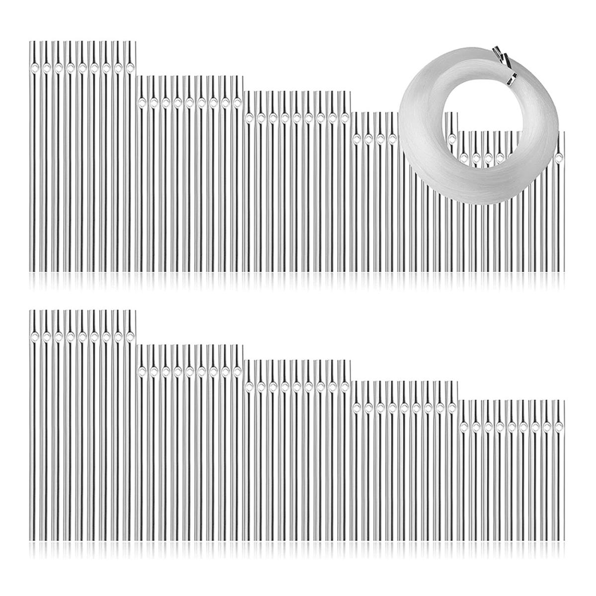 2025+ 90pcs Wind Chime Tubes for Home Garden Outdoor Hanging Decorations, Tone Empty Tubes with Wind Chime Line China Mainland