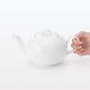 MUJI Everyday Teapot, White, 700mL, with Strainer, 83444211