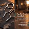 2PCS Stainless Steel Fly Tying Pliers Threaded Clamps Hackle Pliers Fly Fishing Pliers  Fly Tying