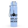 1PC Airplane Mode Line Drawing 750ml Color Plastic Sports Water Bottle Leakproof Flip Straw Lid Suitable for Sports Office Home Use