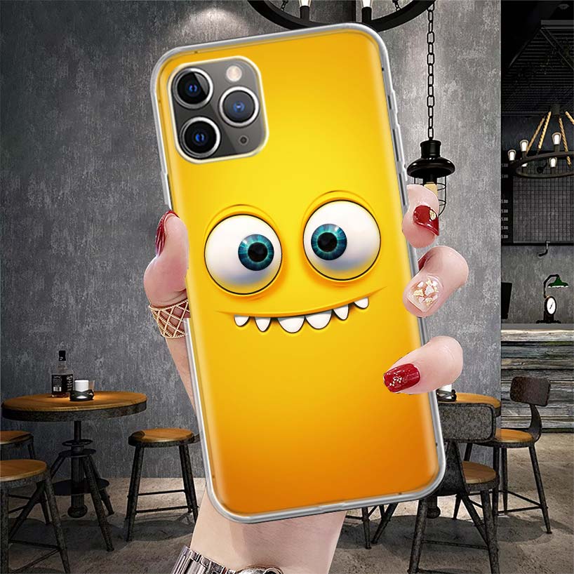 Funny Face Cute Soft Phone Case For IPhone 11 17 Air 16E 16 Pro Max 15 + 14 Plus 13 Mini 12 Apple 7 SE 8 Fundas Coque 11 17 Air