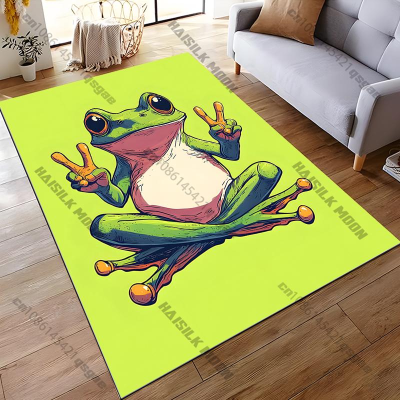 

Happy Green Frog Carpets Living Room Tea Table Mats Bedroom Rug Washable Floor Mats Household Mat Dinosaur Carpet Rug 40x60cm