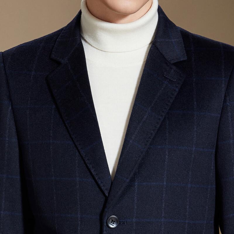 Antonio Men's Cashmere Wool Blend Plaid Overcoat