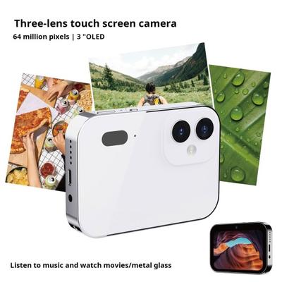 Touchscreen-Digitalkamera, Gesichtserkennung, Autofokus, Vlogging-Kamera, tragbare 64 MP 16X Selfie-Digitalkamera in kompakter Größe