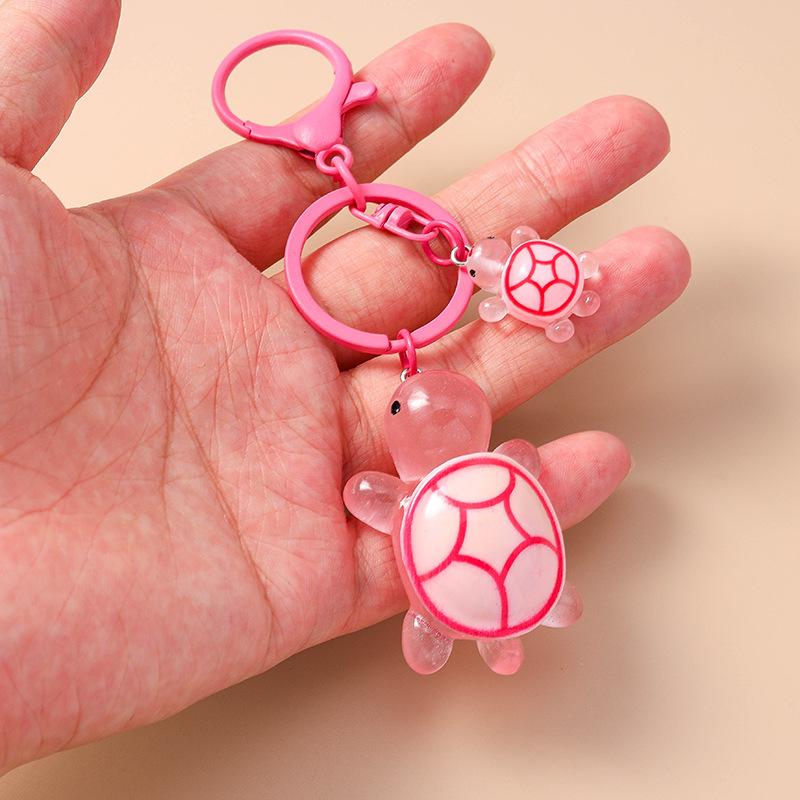 Cartoon Colorful Resin Animal Turtle Keychain for Car Key Souvenir Gifts for Women Men Handbag Pendant Keyrings DIY Accessories
