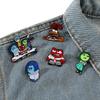 European and American cartoons creative personality film and television characters metal badges brain secret service alloy oil drop brooch