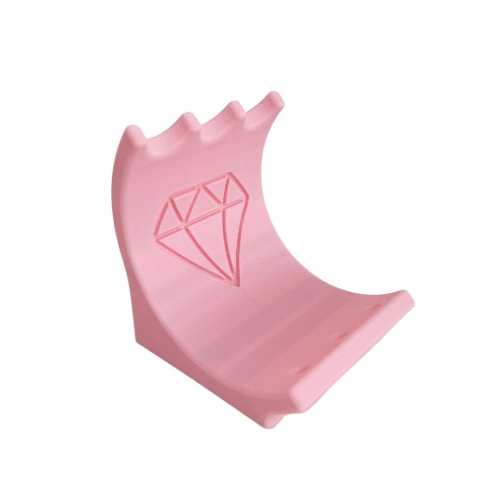 

Пластиковий тримач для ручок для алмазної вишивки з трьома отворами, портативний тримач для ручок для страз, креативна підставка для зберігання ручок для алмазної вишивки рожевий