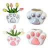 Cat Paw Vase Soft Enamel Artistic Flower Arrangement Vase TV Cabinet Home Living Room Decoration Accessory