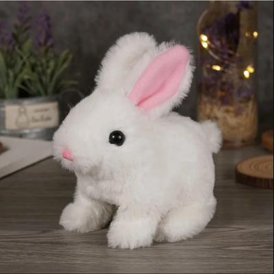 Long-haired Bunny Electric Plush Toy Soft Plush Simulation Shape Small Animal Doll Battery Interactive Children's Favorite Gift