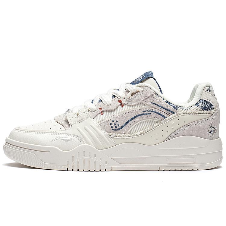 New LiNing Yuebai Durable Breathable Low Top Skateboard Shoes Women's Ecru AGCS252-10