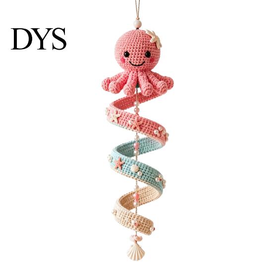 Easy Crochet Animals Pattern Ocean Theme Spiral Kit, Decorative DIY Art Craft, Bag Charms Making Assembly Hanging Ornament for Christmas Tree