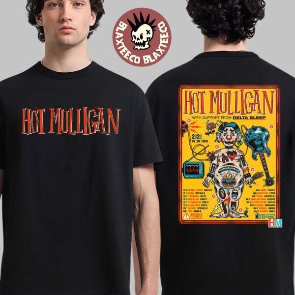 Hot Mulligan Europe And UK Tour 2026 City Dates Two Sided TShirt Unisex T-Shirt S