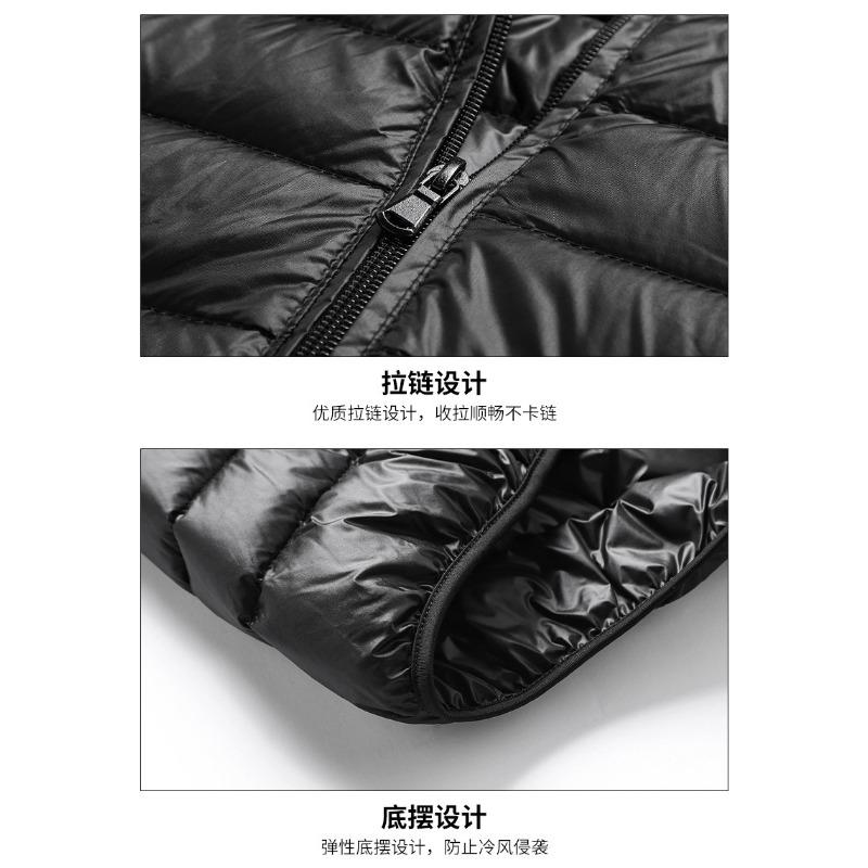Heren Bordo Lichtgewicht Donsvest Opstaande Kraag Gekleed Mouwloos Warm Winter Gilet