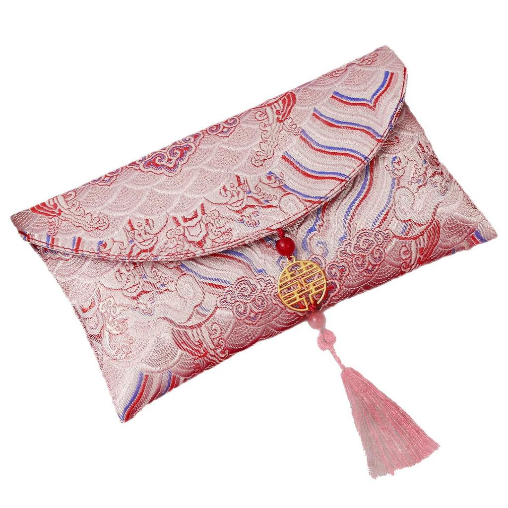Chinese-Style Festive Red Envelope: Wedding, Birthday, Housewarming - Large Ten Thousand Yuan Cloth Lai See Packet
