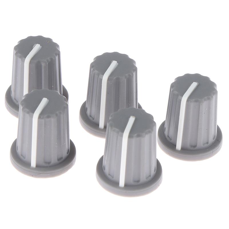 

5 шт. гумова ручка потенціометра-енкодера з половинним валом, D-подібна, 270 градусів сірий колір