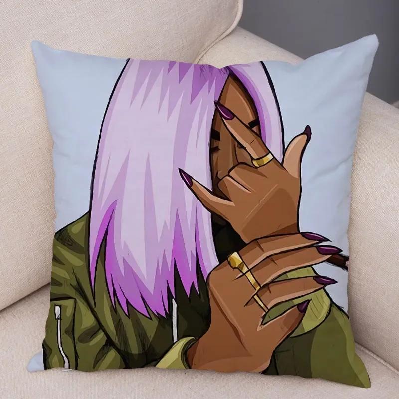 Bedroom Living Room Pillowcase Dark Gothic Tattoo Sexy Beautiful Girl Decorative Cushion Cover Sofa Car