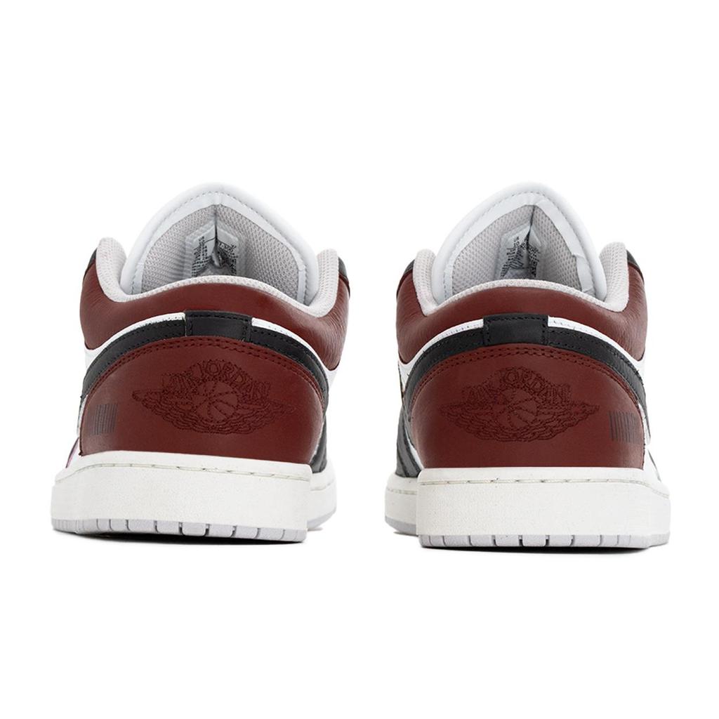 Jordan Air Jordan 1 Abriebfeste Niedrige Vintage Basketballschuhe Herren Schwarz Rot Weiß FQ7687-300(TeamA-)