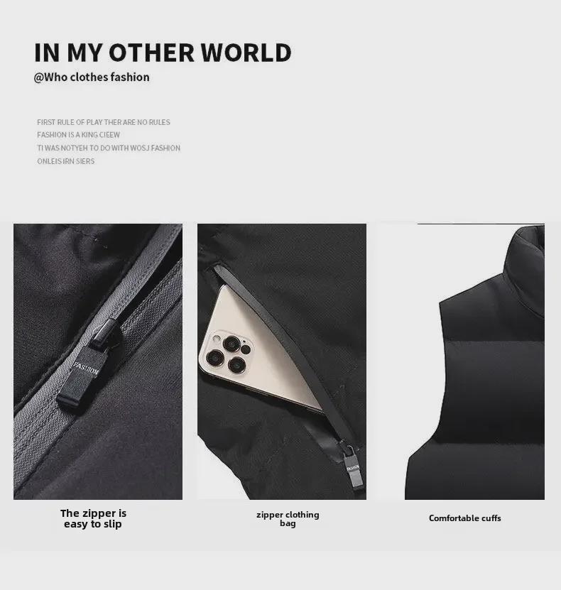 2024 Herren Steppweste - Winter Baumwolle, Große Größe, Stehkragen