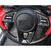 For Kia Seltos 2020-24 Carbon Fiber Console Steering Wheel Button Frame Trim 2pc