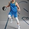 Li Ning Sports Basketball Series Mesh Breathable Basketball Competition Casual Sports Suit Men Sportswear Beijing-Blue AATR011-8