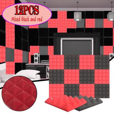 12PCS Couleur Mixte Noir et Rouge Jouet d'Intérieur Salle de Jeux Éponge Pratique Insonorisée