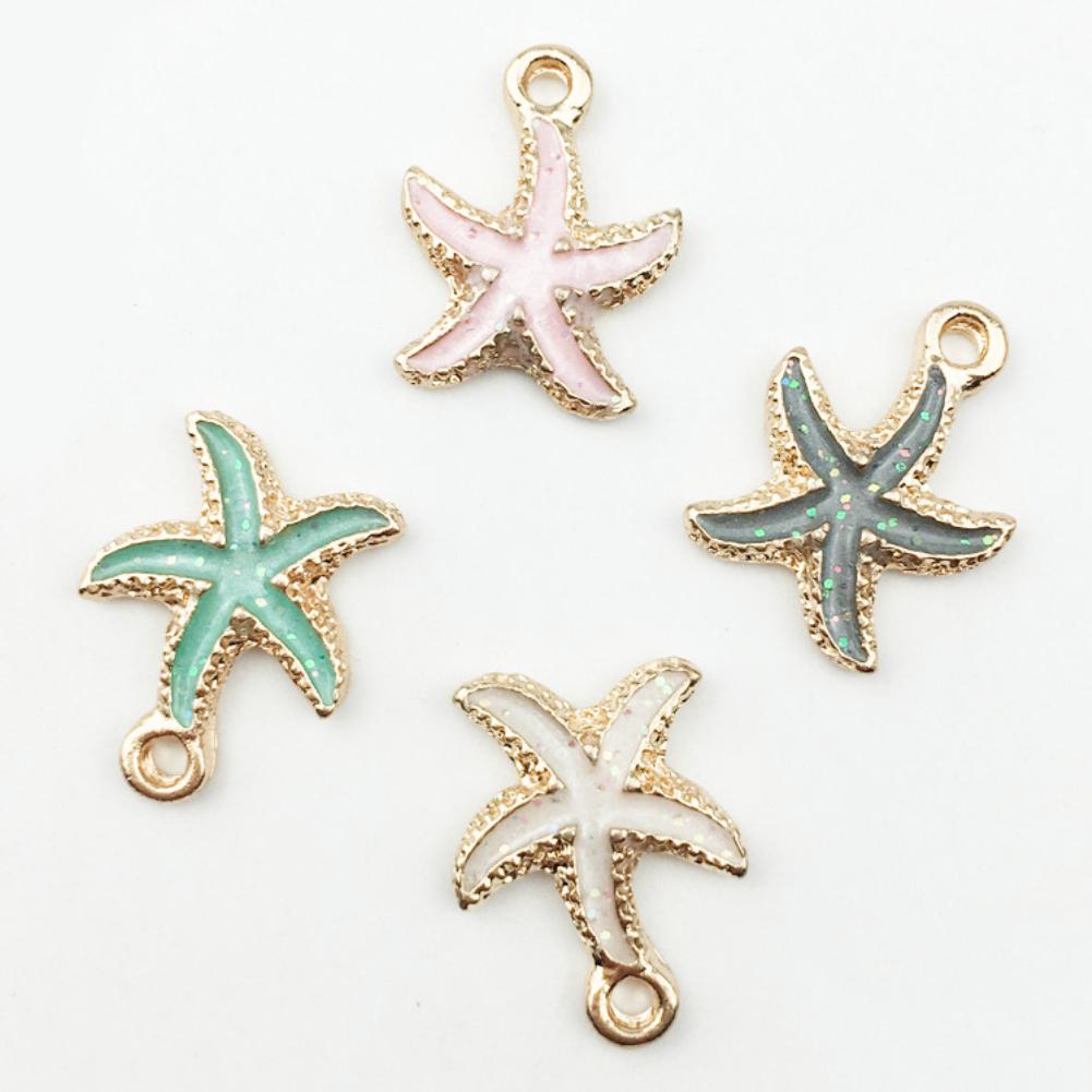 15 Pcs/Set Unisex Jewelry Accessory Shell Conch Starfish Pendant for Necklace Bracelet