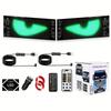 2Pcs 23.4''x4.72'' Devil's Eye LED Light Truck Dynamic IP44 Eye Light Car Display Screen Car Stickers Emoji Light for Trucks