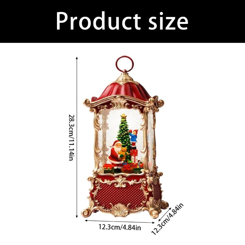 Christmas Snow Globes Lanterns Music Box USB Power With Crystal Snowballs Design Safe For Kids User Friendly Holiday Homes Decors