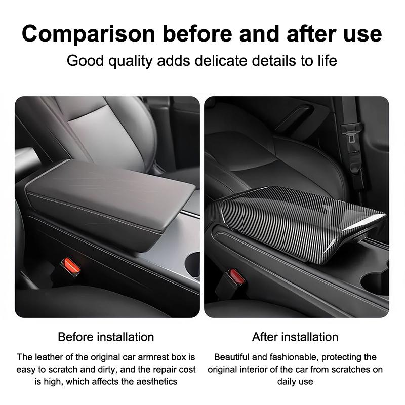 For Model Y Launch Juniper 2025 Model 3 Highland 2024 Tpe Soft Case Center Console Arm Rest Lid Armrest Cover Accessories