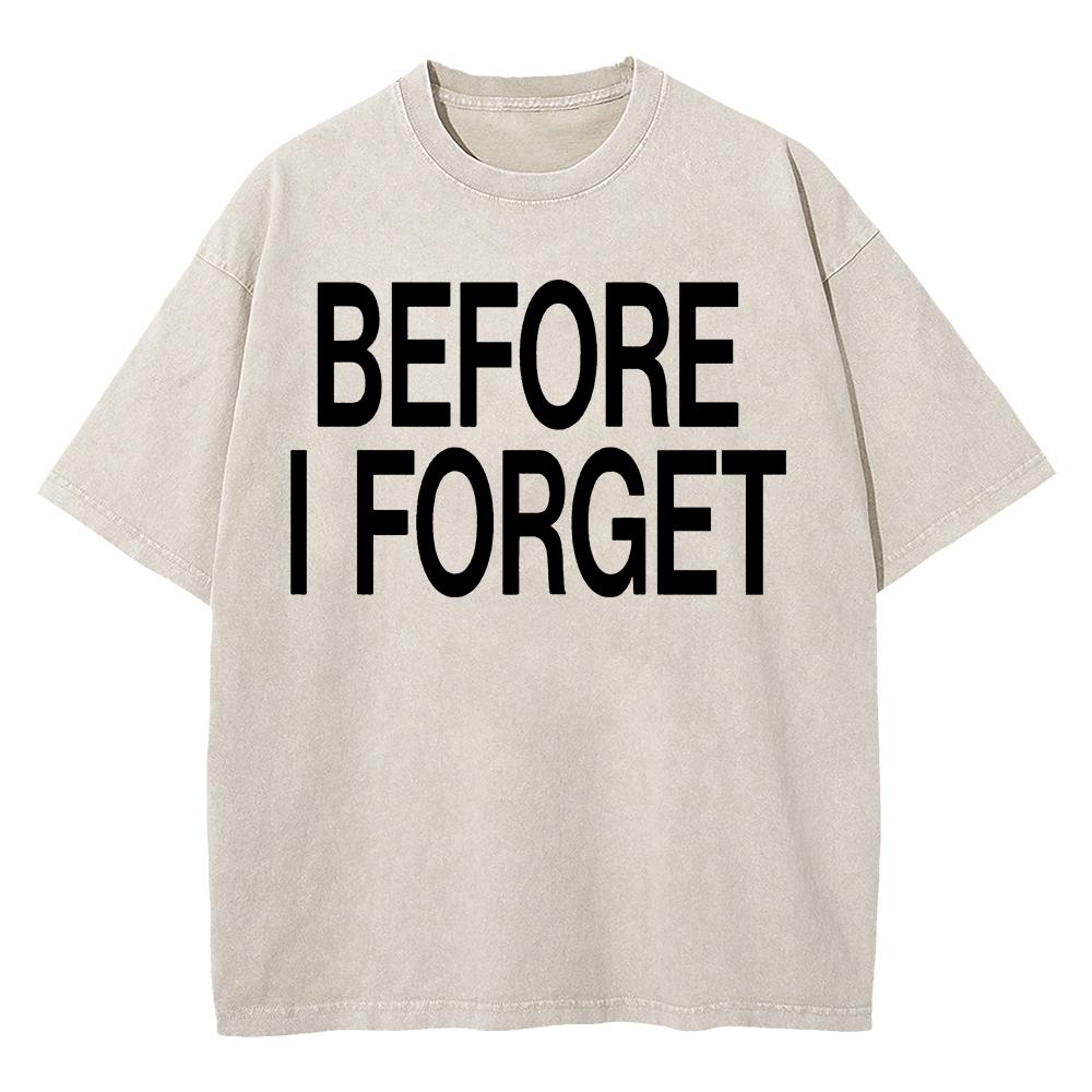 

Cotton Vintage Washed The Kid LAROI Before I Forget T Shirt Fashion MenWomen Retro Oversized Loose Acid Wash Tees Shirts S