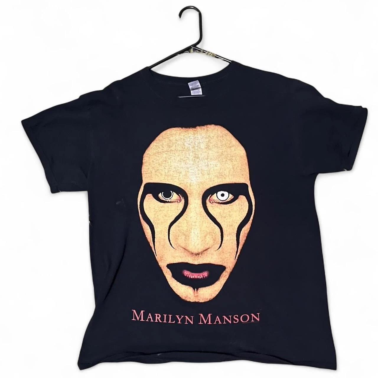 Vintage Manson 2000s black cotton t-shirt M