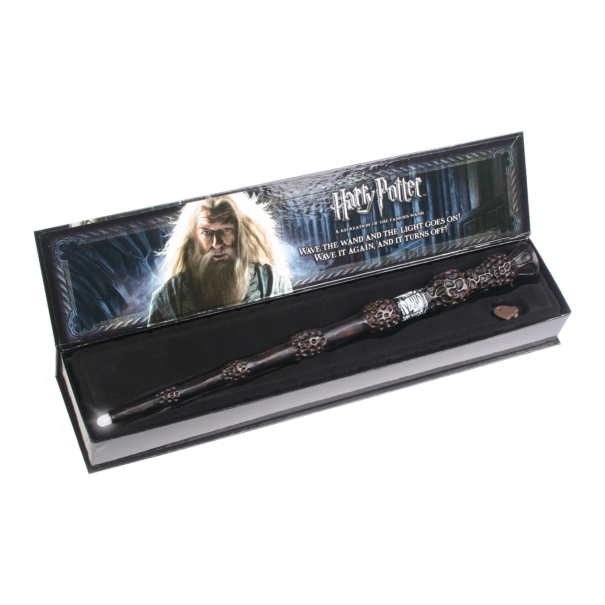 CJBIN Baguette Dumbledore Lumineuse – Sureau Avec Charge USB, Support Et Accessoires Harry Potter Dans Coffret Cadeau