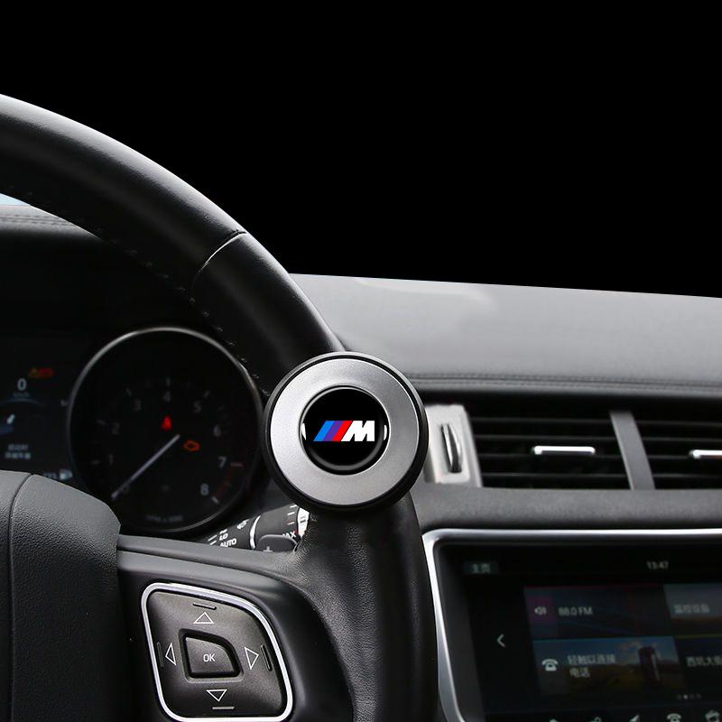 360 Degree Rotating M LOGO Car Steering Wheel Booster Steering Wheel Knob Ball For BMW E61 E81 E87 1 2 3 4 5 6 7 Series X1 X3 X4 X5 X6 F20 E90