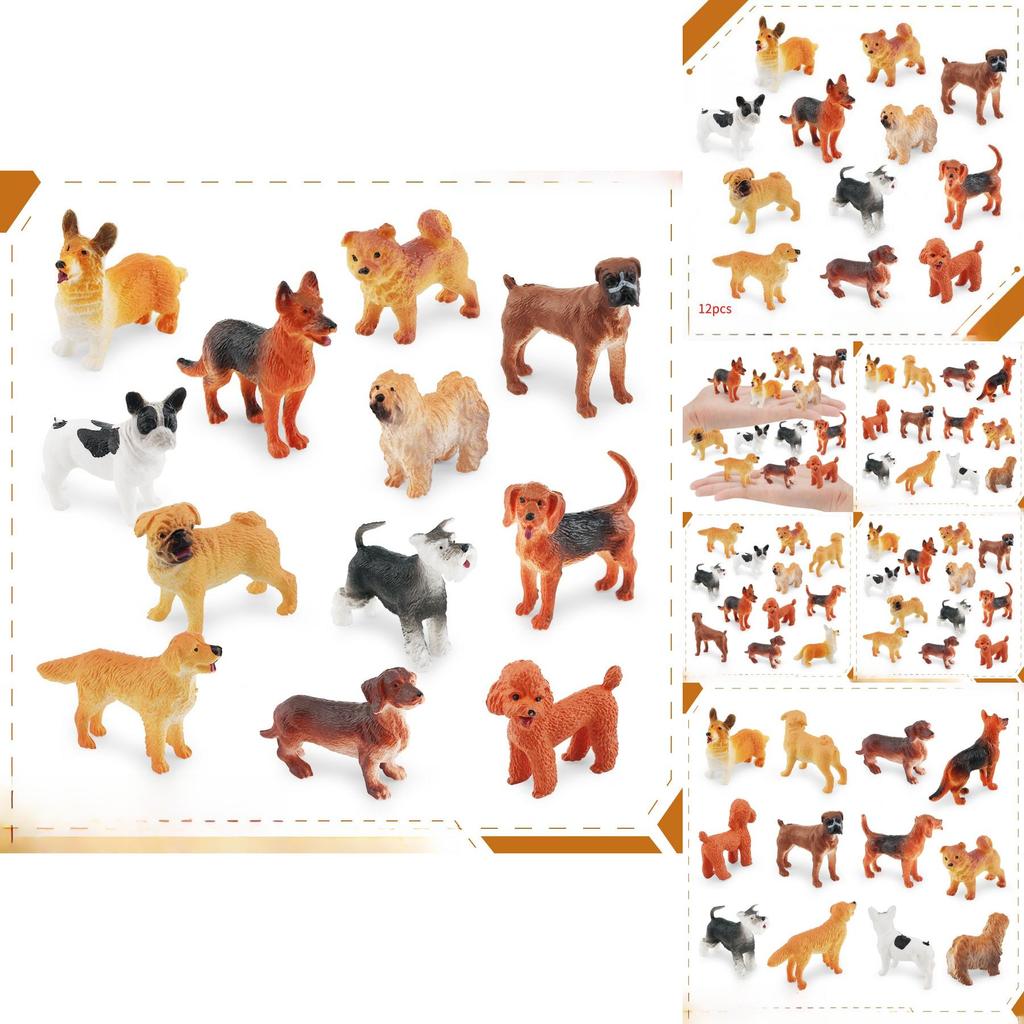 Teddy Plush Dog Miniature Model Pvc Collectible For Pet Enthusiasts