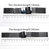 Quick Release Milanese Mesh Watch Strap for Rolex Watches 20/22mm for Pilot Folding Buckle Wristband Men Women Metal Watchband