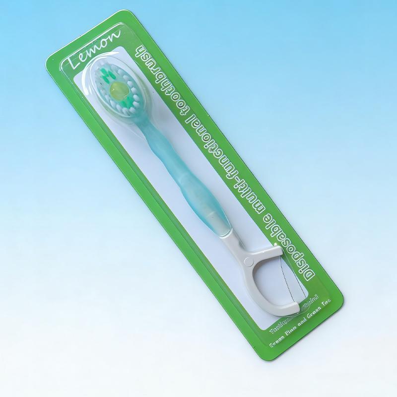 1-Pack Foldable Dental Floss Toothbrush Portable And Compact For Travel